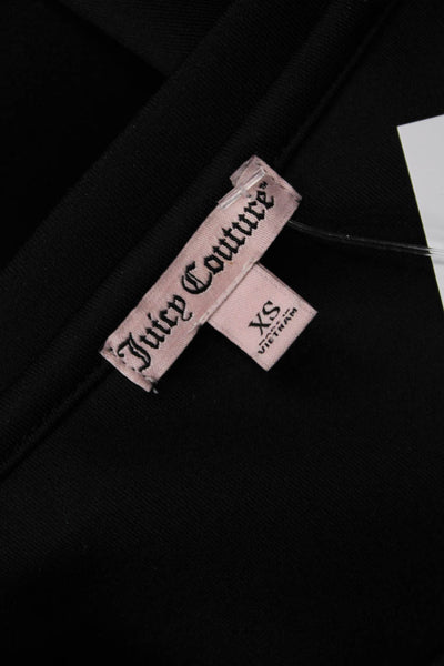 Juicy Couture Womens Pullover Sweatshirts Black Long Sleeve Round Neck Size XS