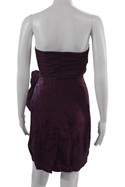 Nanette Lepore Womens Sheath Dress Purple Silk Blend Sleeveless Solid Size 2