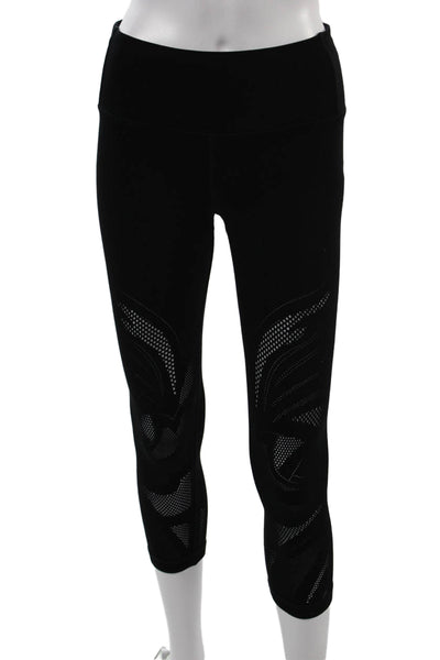 Lululemon Women Black Nylon Blend Capri Leggings Size 6