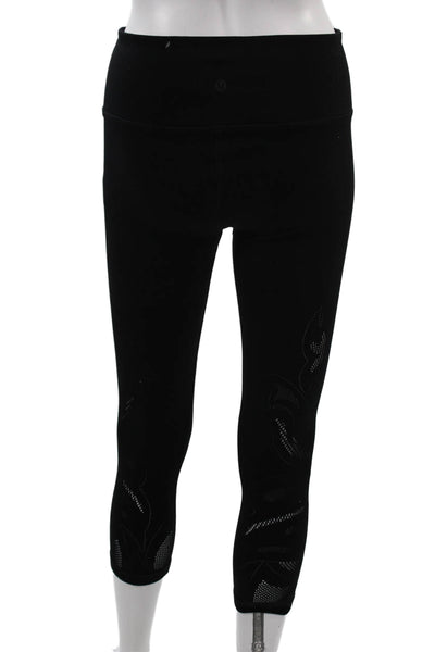 Lululemon Women Black Nylon Blend Capri Leggings Size 6