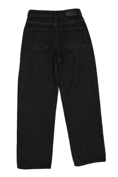 Katie J Childrens Girls Wide Leg High Rise Jeans Black Cotton Size 14