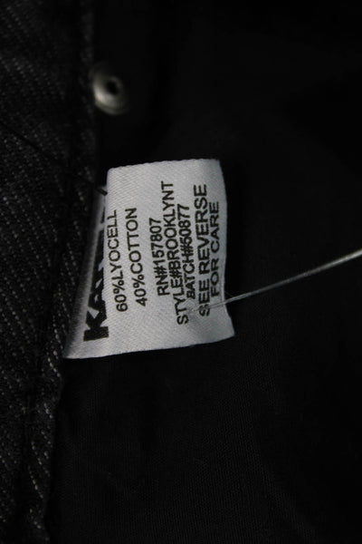 Katie J Childrens Girls Wide Leg High Rise Jeans Black Cotton Size 14