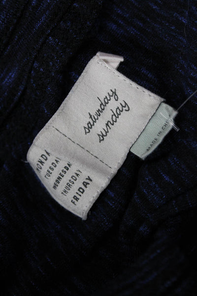 Saturday Sunday Anthropologie Women A-Line Trapeze Dress Dark Blue Size M