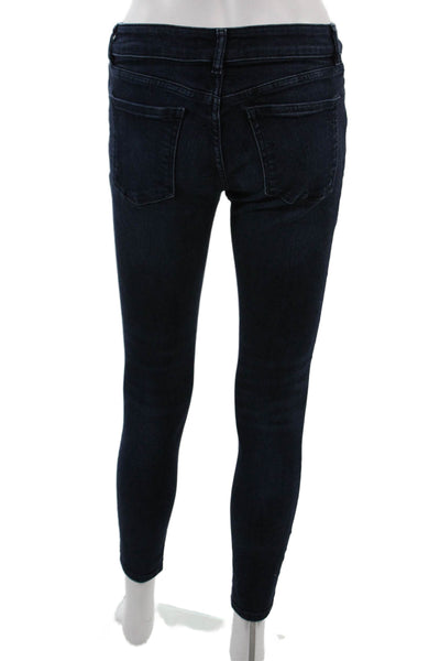 DL1961 Women Ankle Skinny Jeans Dark Blue Low Rise Button Size 26