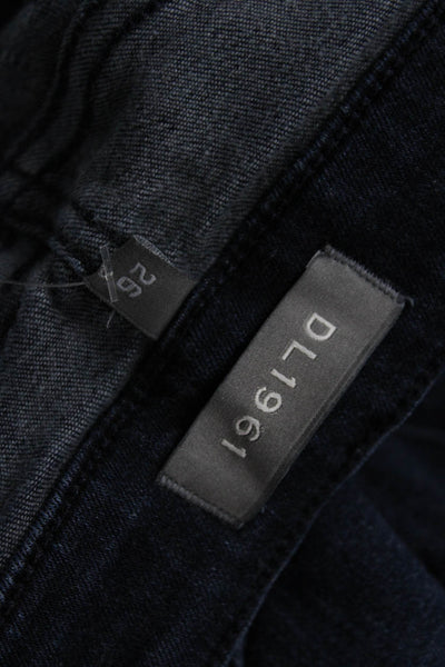 DL1961 Women Ankle Skinny Jeans Dark Blue Low Rise Button Size 26