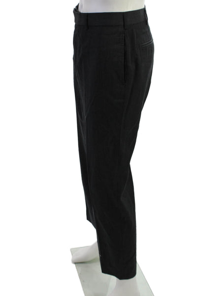 Brooks Brothers Mens Dress Pants Black Viscose Acetate Size 37