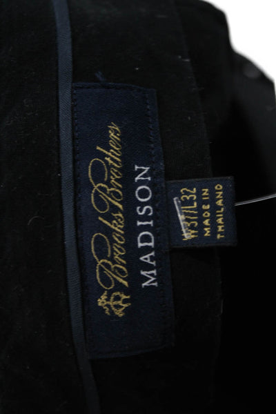 Brooks Brothers Mens Dress Pants Black Viscose Acetate Size 37