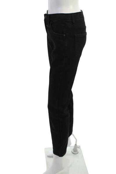 Levi's Girls Cotton High Rise Straight Leg Jeans Solid Black Size 14