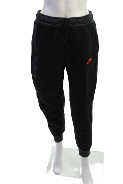 Nike Mens Black Jogger Sweatpants Drawstring Cotton Polyester Size M