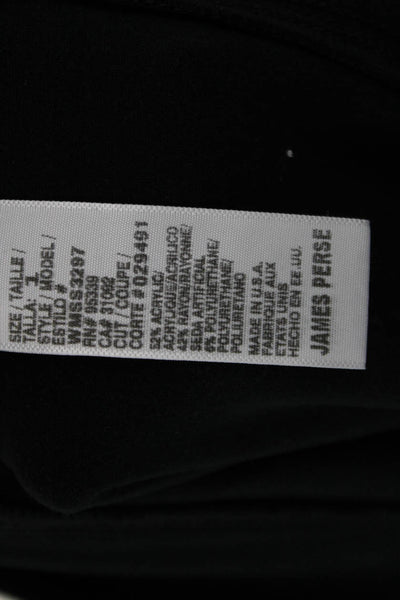 James Perse Women Pullover Sweatshirt Black Crewneck Wool Long Sleeve Size 1
