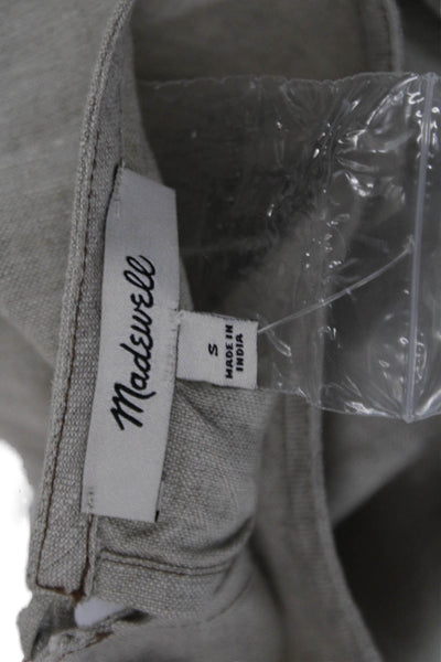 Madewell Womens Beige Basic Tank Sleeveless Round Neck Size S