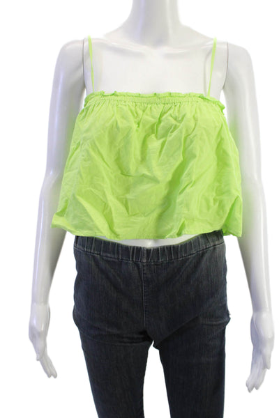 We Wore What Women Green Cropped Camisole Top Size M