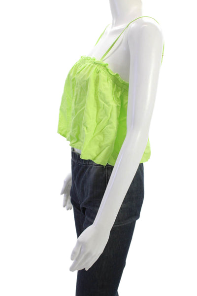 We Wore What Women Green Cropped Camisole Top Size M