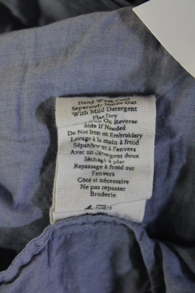 Love Shack Fancy Womens Peasant Mini Skirt Purple Cotton Size L