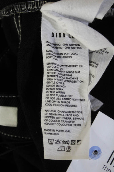 Dion Lee Women Mini Cargo Skort Black Cotton Size 10
