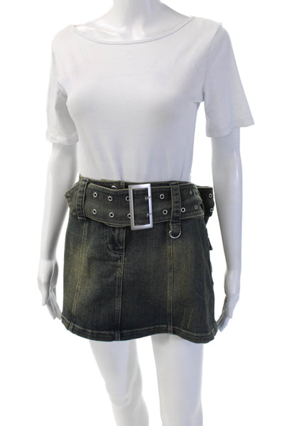 I Am Gia Womens Dark Gray Mini Cargo Skirt Size XL