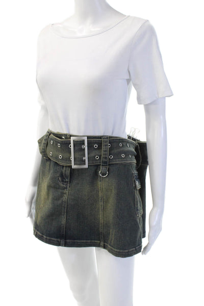 I Am Gia Womens Dark Gray Mini Cargo Skirt Size XL