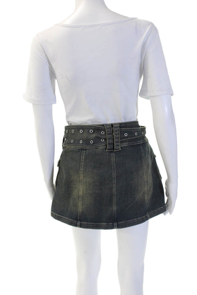 I Am Gia Womens Dark Gray Mini Cargo Skirt Size XL