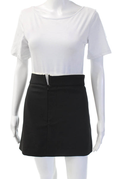 Zara Womens A-Line Mini Skort Black Size 2XL