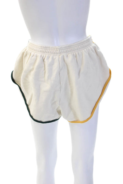 Cherry Unisex Sweat Shorts White 99% Cotton 80s Size L