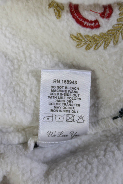 Cherry Unisex Sweat Shorts White 99% Cotton 80s Size L