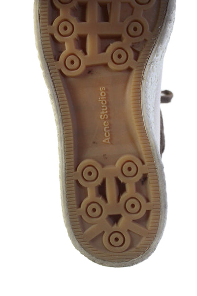 ACNE Studios Womens Ballow High-Top Lace-Up Casual Sneakers Cream Size 7