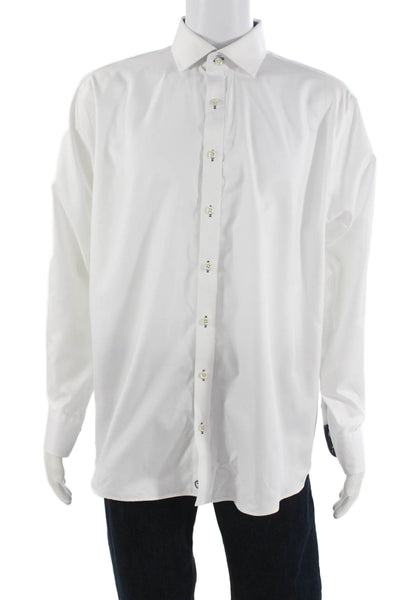 Twillory Mens White Point Dress Shirt 100% Cotton Size 17