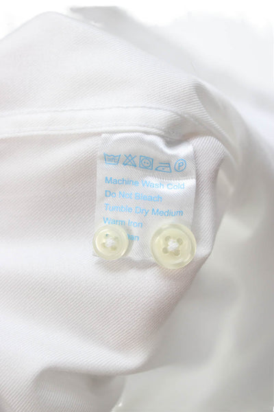 Twillory Mens White Point Dress Shirt 100% Cotton Size 17
