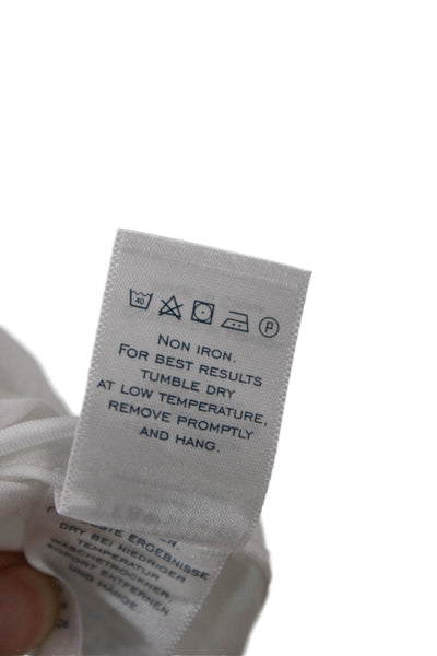 Charles Tyrwhitt Mens Button-Down Dress Shirt White Cotton Long Sleeve Size 16