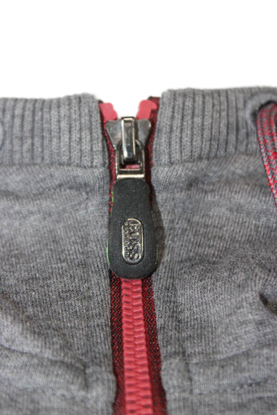 Boss Hugo Boss Mens Full-zip Hoodie Gray High Neck Cotton Blend Size 2XL