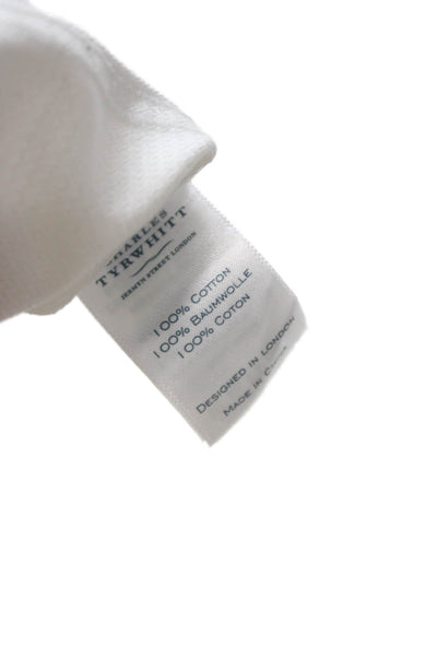 Charles Tyrwhitt Mens Point White Cotton Dress Shirt Long Sleeve Size 16.5
