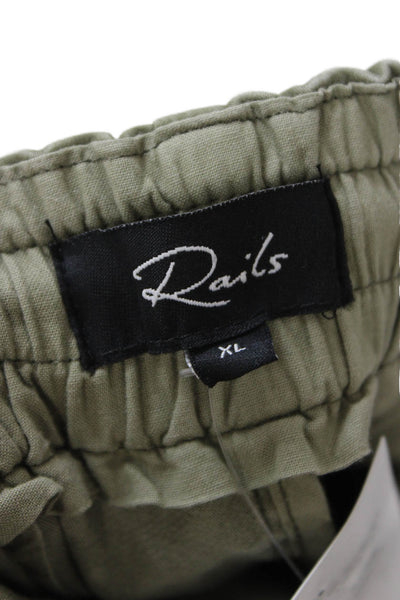 Rails Mens Cropped Ankle Pants Green Size XL