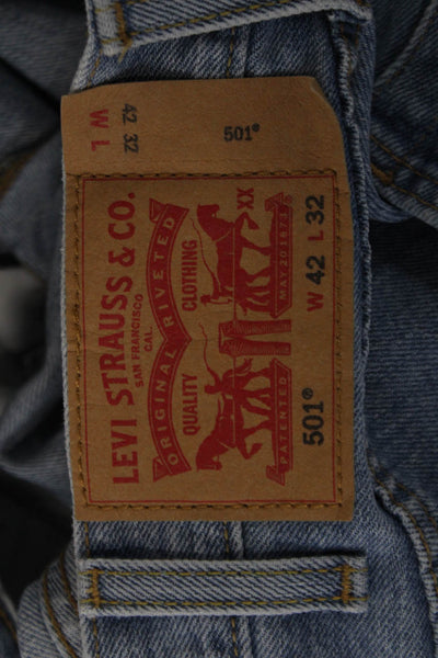 Levi's Men Light Blue Straight Jeans Big & Tall Size 42