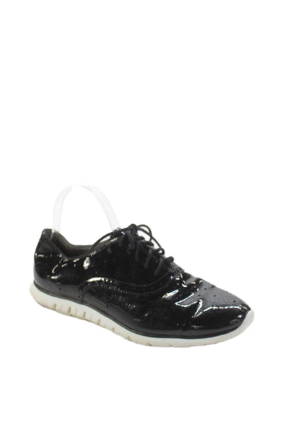 Cole Haan Grand.OS Womens Faux Brogue Style Sneakers Black Size 10.5