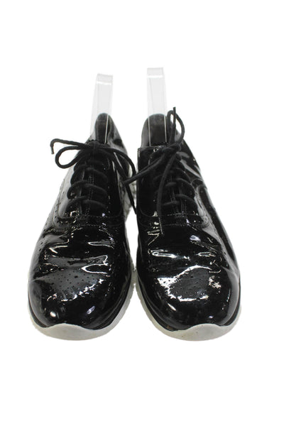 Cole Haan Grand.OS Womens Faux Brogue Style Sneakers Black Size 10.5