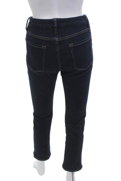 Frame Womens Cropped Skinny Dark Blue Jeans Size 27