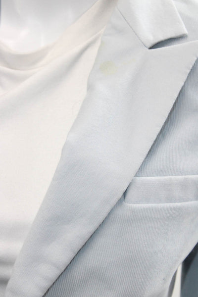 L'Agence Unisex Light Blue Collared Button Blazer Long Sleeve Size 4