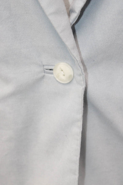 L'Agence Unisex Light Blue Collared Button Blazer Long Sleeve Size 4