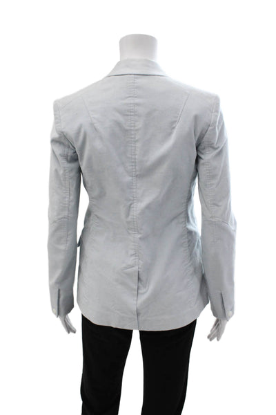 L'Agence Unisex Light Blue Collared Button Blazer Long Sleeve Size 4