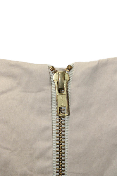 Milly Women Sheath Beige Sleeveless Knee Length Buckle Dress Size 8