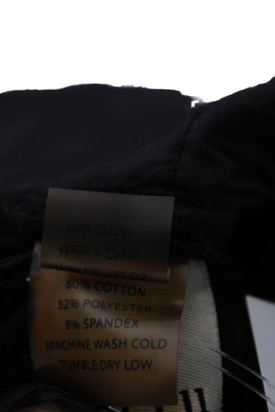 Ecru Women Ankle Cropped Pants Black Button Size 6
