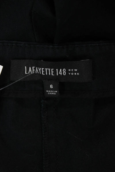 Lafayette 148 New York Womens Dress Pants Black Zip Size 6