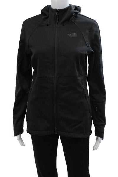 The North Face Womens Windbreaker Black Zip High Neck Size XS