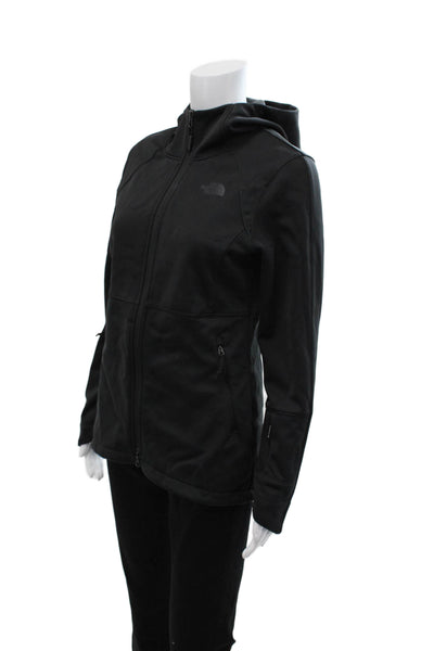 The North Face Womens Windbreaker Black Zip High Neck Size XS