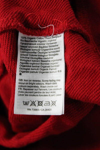 Helly Hansen Womens Pullover Sweatshirt Red Crew Neck Organic Cotton Size XS