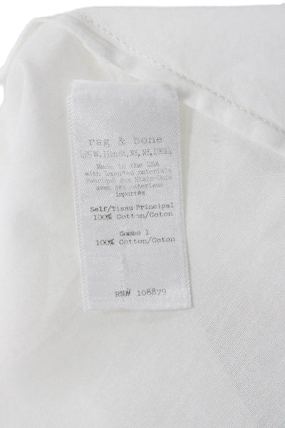 Rag & Bone Womens Collared Cotton Button Up White Long Sleeve Size S