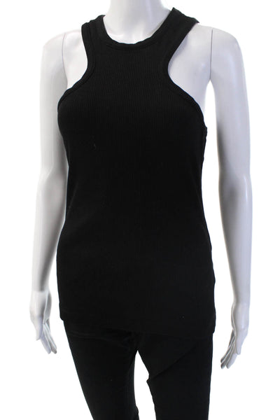 Agolde Womens Black Basic Sleeveless Tank Crew Neck Size M
