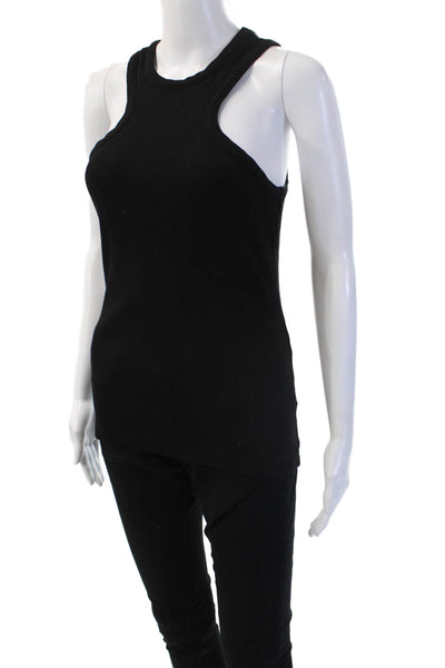 Agolde Womens Black Basic Sleeveless Tank Crew Neck Size M