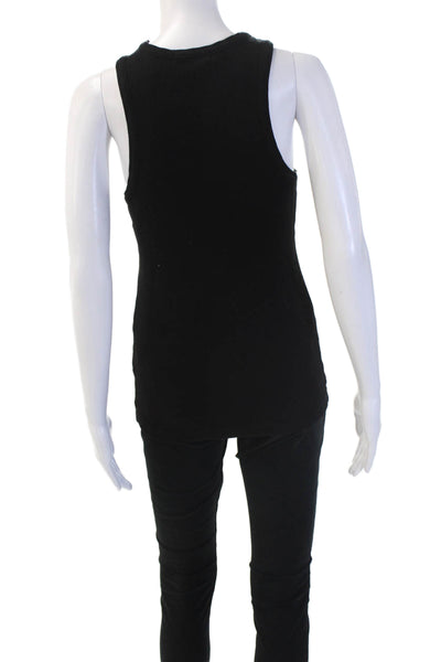 Agolde Womens Black Basic Sleeveless Tank Crew Neck Size M