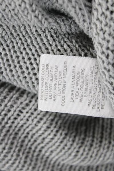 Joie Unisex Pullover Gray 100% Linen Long Sleeve Round Neck Size M